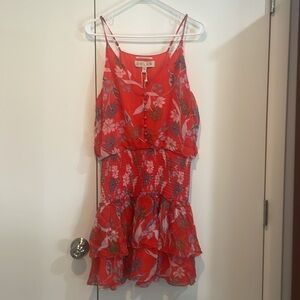 NWT Medium Anthropologie Dolan “Portia” Floral Mini-dress, red
